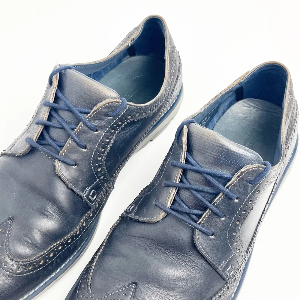 TIMBERLAND Earth Keepers Navy Blue Leather Lace Up Oxford Shoes, Size 10.5